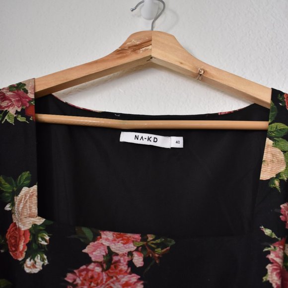 ASOS NA-KD Square Neck Puff Sleeve Mini Dress - Picture 5 of 15